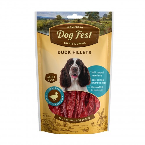 Dog Fest Duck fillets for adult dogs - 90g (3.17oz) TREAT