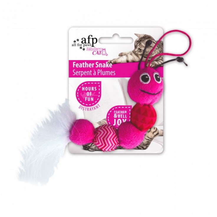 ALL FOR PAWS FEATHER SNAKE - PINK