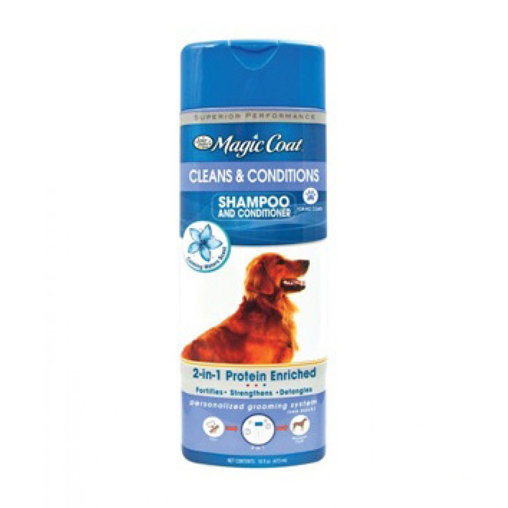 Four Paws Magic Coat Cleans Conditions 2-In-1 Shampoo Conditioner For Dogs 16oz