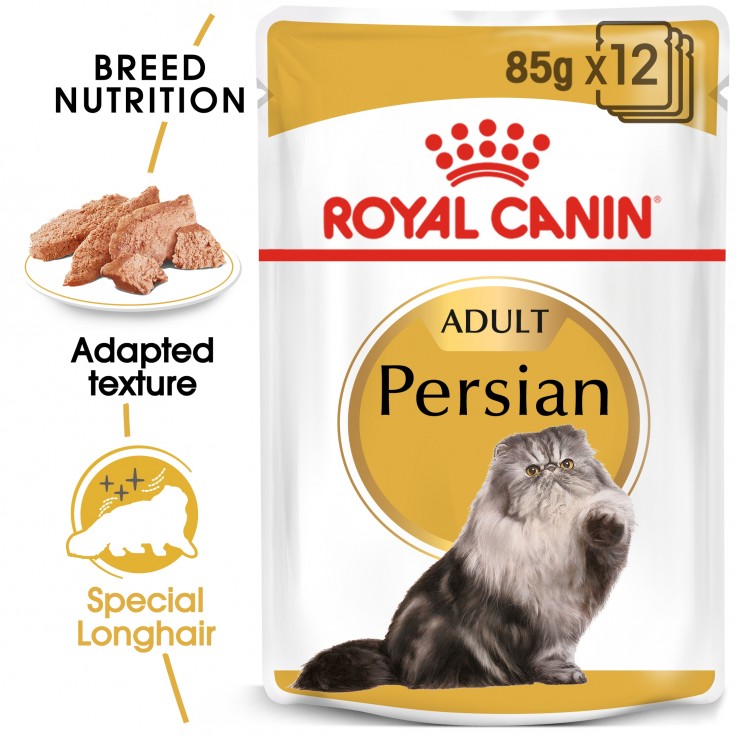 Royal Canin Wet Food Feline Breed Nutrition Persian 12x85G(pouches)